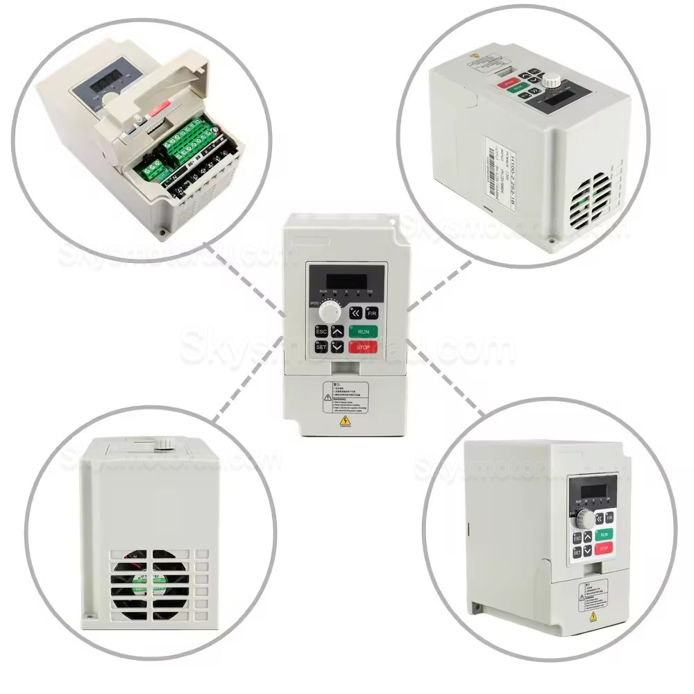 3KW VFD Spindle Kit JGD-100A-3.0KW + H100-3.7 Indc. Water Cooled Spindle Motor + VFD + Water Pump + 13Pcs ER20 Collet + Bracket